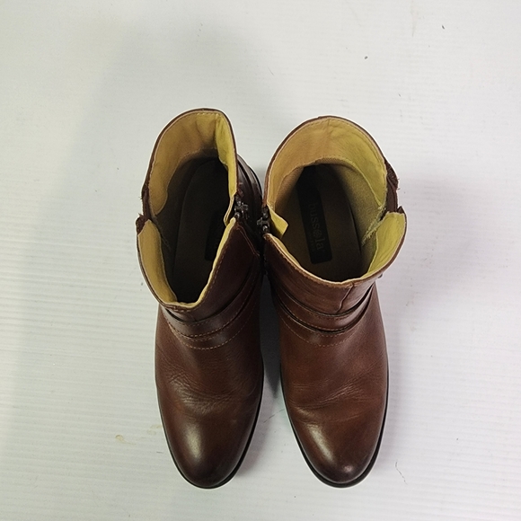 Bussola Antwerpen Avy Nevada Russet Leather Ankle Strap Boots Size 38 - Picture 7 of 11